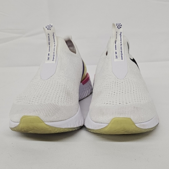 Nike Ephic Phantom React Sneakers White Black Laser, Fuchsia, Psychic Purple 6.5 - Picture 4 of 11